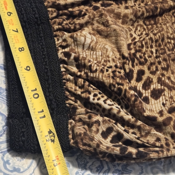 Robert Louis Leopard Print Wide Leg Palazzo Flowy Pants Stretch Waist Women's XL - Picture 7 of 9